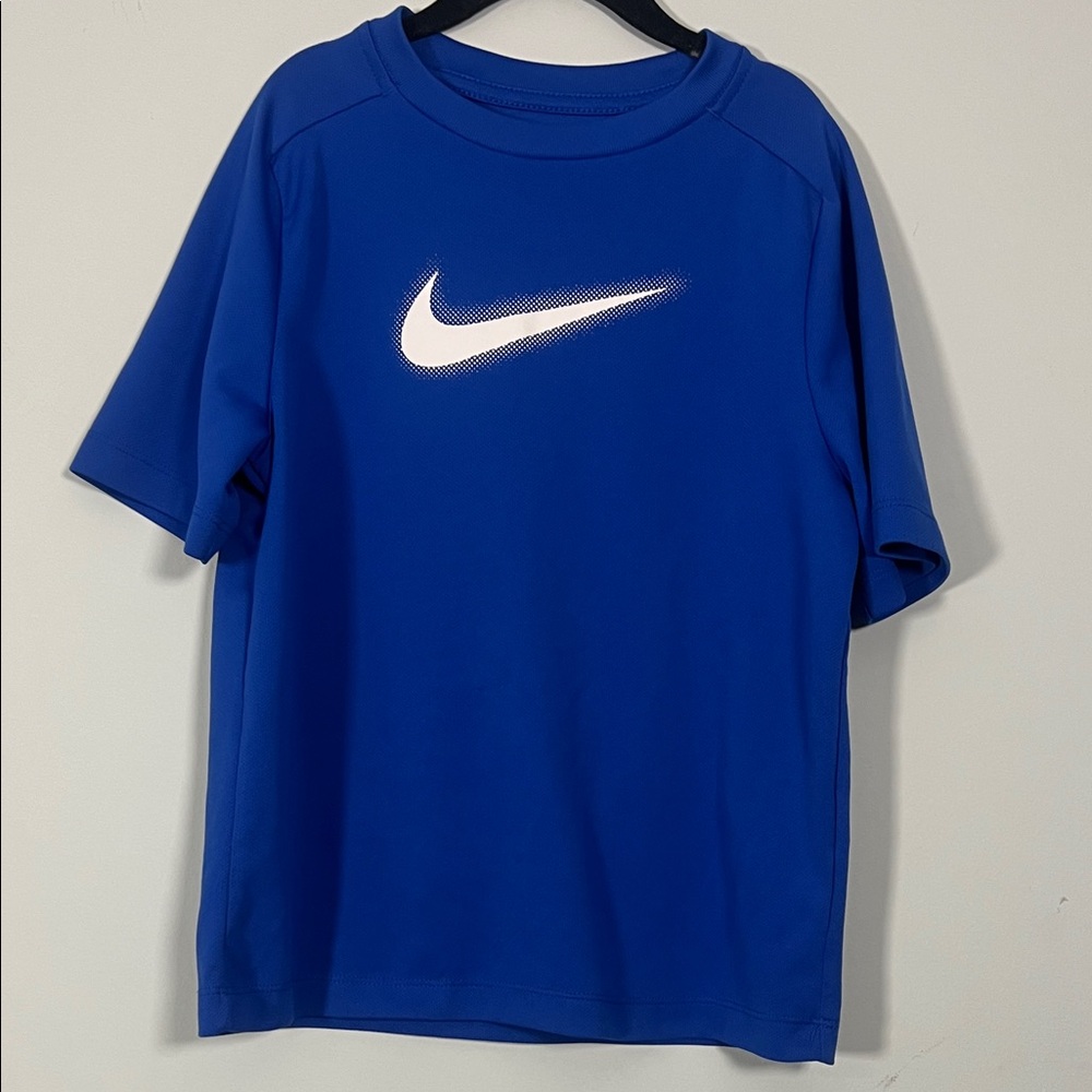 Nike Kids Royal Blue and White Short Sleeve T-Shirt Boys Size Small